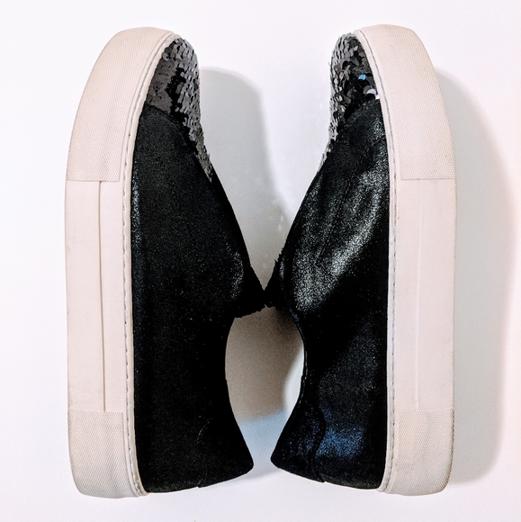 Anthropologie J/Slides Black Sequin Slip Ons SZ 8 - Picture 8 of 8